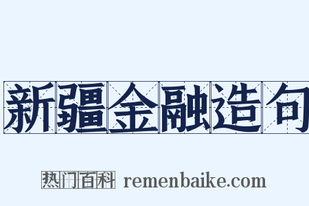新疆金融造句是什么意思的图片